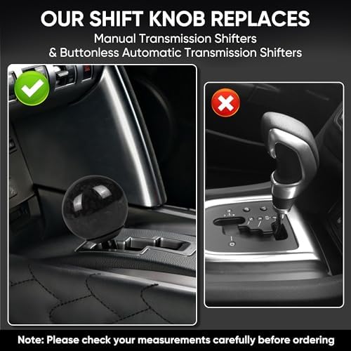 Carbon Fiber Shift Knob Forged Marble Pattern Spherical Unique Designed - Image 4