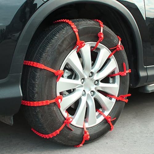 10Pcs Orange Plastic Tire Ties for Car Tire Ice and Mud Traction - Image 5