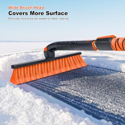 SEAAES 48 Inch Extendable Snow Brush, SUV Windshield Ice Scraper - Image 4
