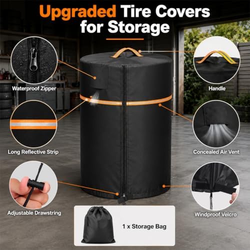 Wheel Cover, Durable 420D Oxford Tire Storage Cover - Image 4
