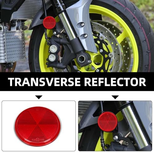 10 Pack 3 Inch Red Self Adhesive Round Reflectors, Road Stick-on - Image 7