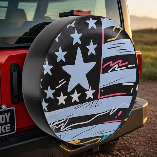 Moonet Spare Tire Cover for RV Trailer, Truck，Waterproof PVC Faux Leather Tire - Image 6