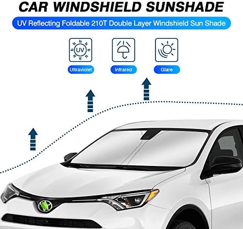 KUST Windshield Sun Shade for Toyota RAV4 2013 2014 2015 2016 2017 2018 Window - Image 2