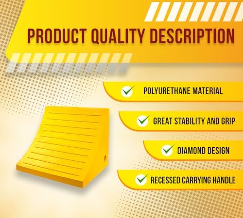 Mytee Products 2 Pack Polyurethane Medium Wheel Chock W/Mounting Holes - Image 2