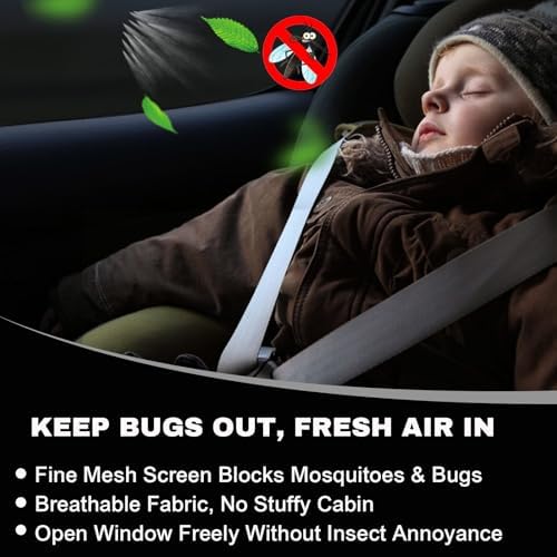 Car Window Shades, Upgrade Double Mesh Car Side Windows Cover - Image 4
