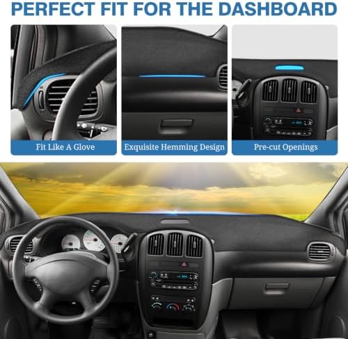 FIILINES Dash Cover for 2001-2007 Dodge Caravan & Grand Caravan/Chrysler Town & - Image 4