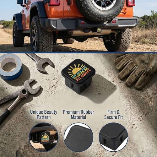 Trailer Hitch Cover 2 Inch Square Receiver Hitch Cover Rubber Tube Plug - Image 3