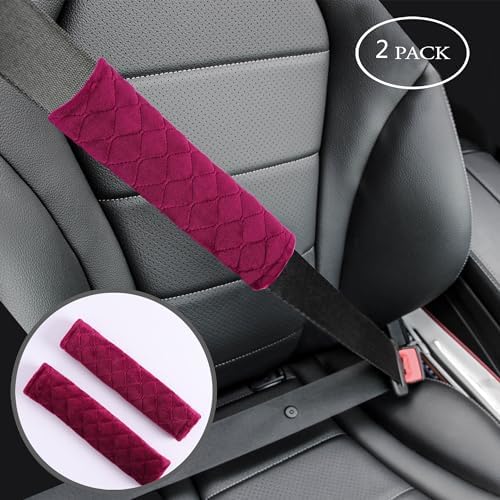 Amooca 2 Pack Seat Belt Covers Soft Shoulder Pad - Image 3