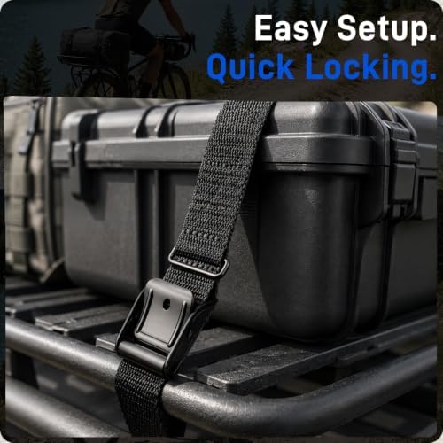 Lashing Straps 1" x 4 ft Cam Buckle Tie Downs, 100 lb, 4 Pack - Image 7