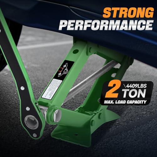 Auto Dynasty Scissor Jack, 2 Ton Portable Car Lift Jack, Quick Lift Car Tire - Image 2