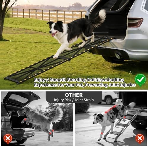 Garvee 63" × 17" Vehicle Pet Ramp, Steel Dog Ramp - Image 5