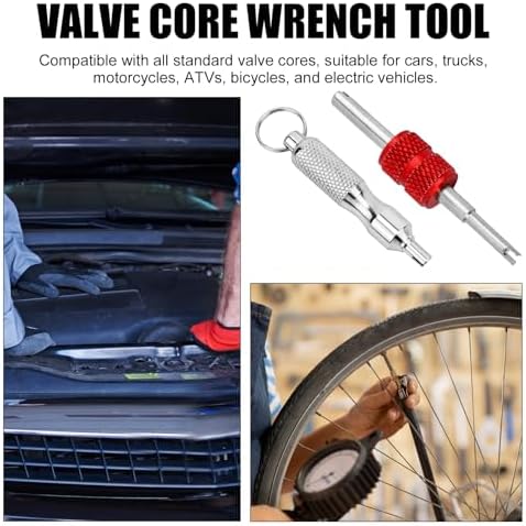 Penitue 2pcs Valve Core Removal Tool Keychains, Dual & Single Head Tire Stem - Image 6