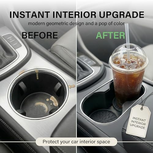 Silicone Car Coasters Set of 4, 3.15" Cup Holder Mats - Image 5