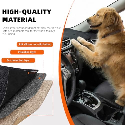 Dashboard Cover Dash Mat Fit for Ho-nda Fit 2020-2015 Car Dash Board Mat - Image 4