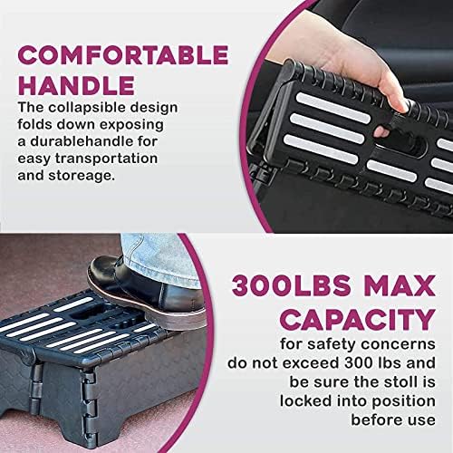 Sturdy Folding Step Stool Portable 5”, Collapsible Half Step - Image 6