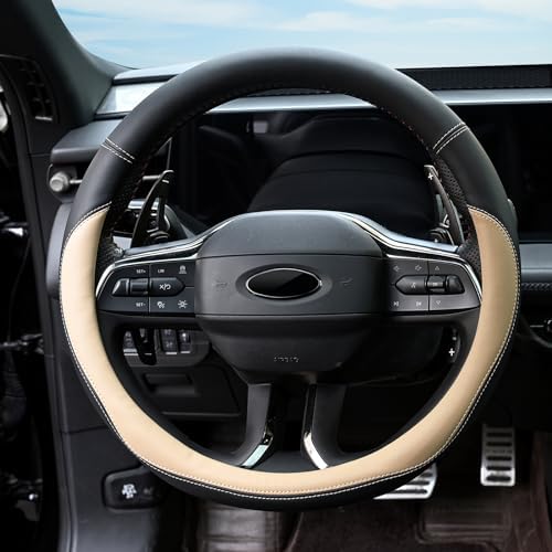 Valleycomfy Microfiber Leather Steering Wheel Cover Large-Size - Image 3