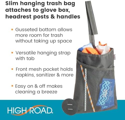 High Road Compact Hanging Car Trash Bag - Image 2