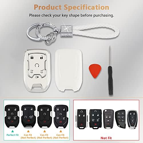 PIFOOG Key Cover for Chevy TPU Soft Car Keys Shell Protector - Image 2