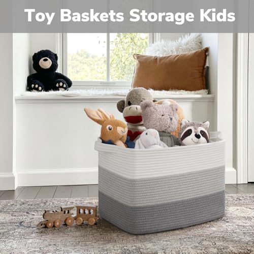 Goodpick 50L Large Woven Storage Basket, Gradient Gray - Image 4