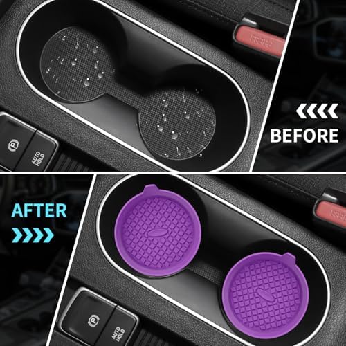 ME.FAN Car Cup Holder Coasters Silicone Cups Mats, Automotive Universal - Image 5