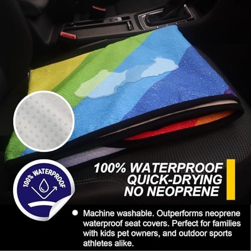 Back Seat Cover for Car Trucks Van SUV Jeep, Waterproof Rear Bench Towel Seat - Image 3