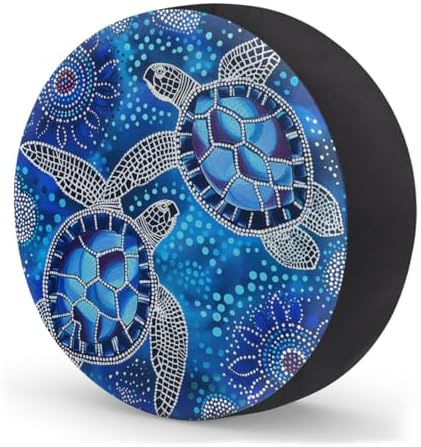 Rv Spare Tire Cover Wheel Galaxy Blue Turtle Tire Covers Wheel Protectors - Image 2