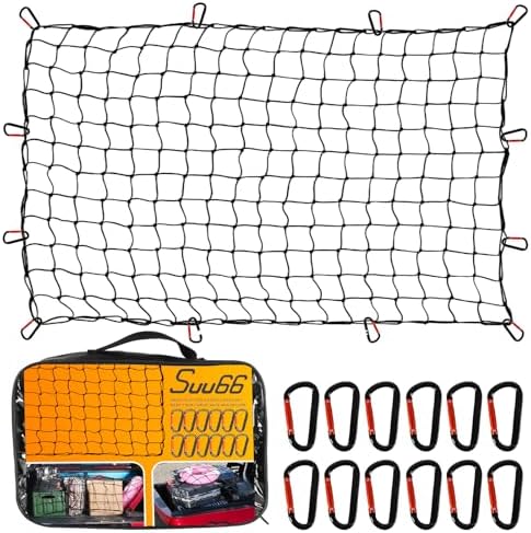 Suu66 Cargo Net for Pickup Truck Bed, 12 Carabiners by Suu66OFFICE