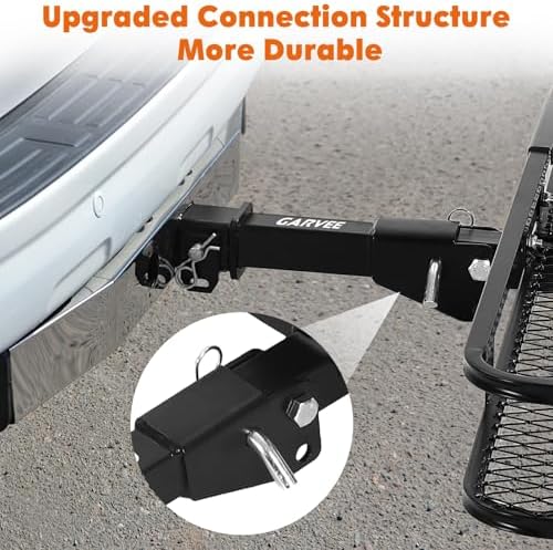 Heavy Duty Folding Hitch Cargo Carrier Basket 70x30x6'' – 600 lbs Capacity - Image 3