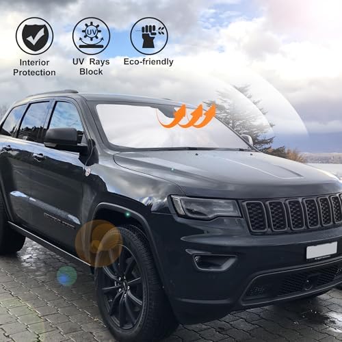 Windshield Sun Shade for 2011-2026 Jeep Grand Cherokee Accessories - Image 6