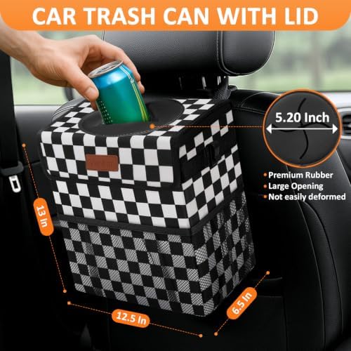 Vankor Car Trash Can with Lid Leak Proof Car Accessories - Image 2