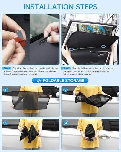 Car Window Shades for Subaru Outback, UV & Heat Blocker, Privacy Protection for - Image 4
