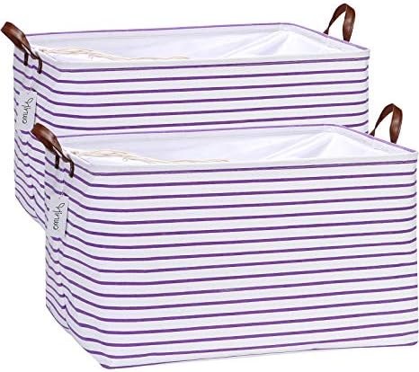 Hinwo 70L Extra Large Canvas Storage Bin by Hinwo