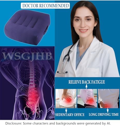 WSGJHB Office Chair Cushion Pillow Adult Car Booster Seat Cushions - Image 4