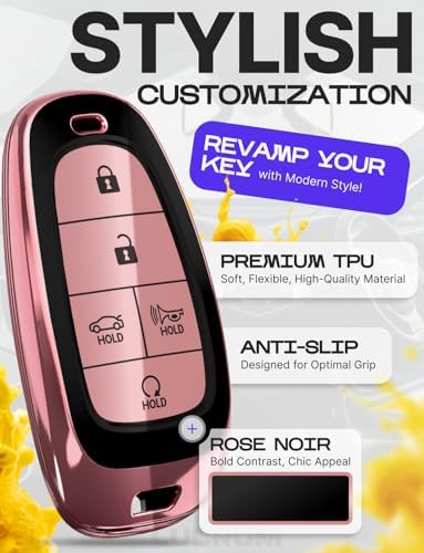 Lucrum Compatible with Hyundai Key Fob Cover & Keychain - Image 3