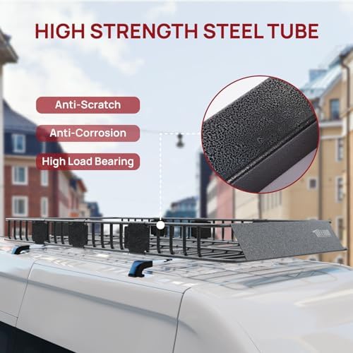 Bonnlo 250lbs Extendable Rooftop Cargo Carrier, 84 * 39 * 5.5inch Universal - Image 5