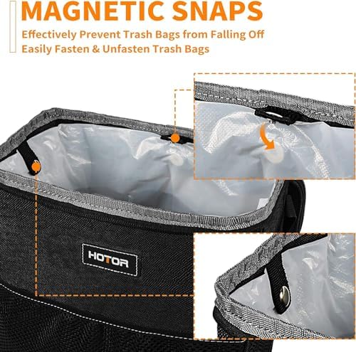HOTOR Car Trash Can, Leakproof Car Organizer - Image 3