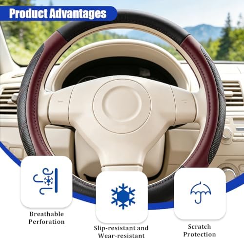 Car Steering Wheel Cover, 14.5-15" - Image 2