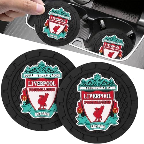 Cup Holder Insert Coaster for Liverpool UEFA Fans, Anti Slip Car Cup Coaster by Tuzinano