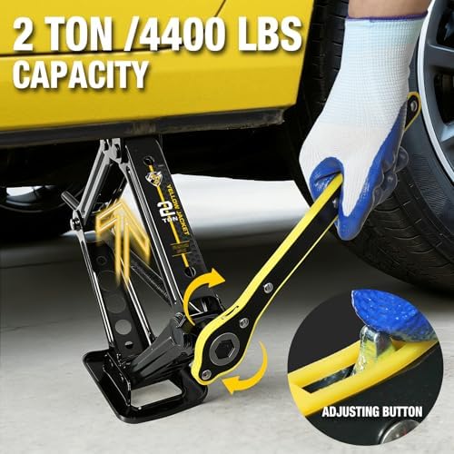 YELLOW JACKET Scissor Car Jack 2 Ton Tire Changing Kit - Image 3