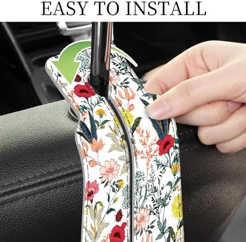 PU Leather Car Seat Hook, Storage Headrest Hanger, Cute Car Backseat Organizer - Image 5