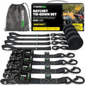 Rhino USA Heavy Duty Ratchet Tie Downs by RhinoUSAInc