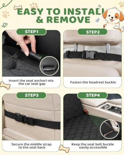 Victoper Dog Car Seat Cover, 600D Heavy Dute Car Seat Cover - Image 6