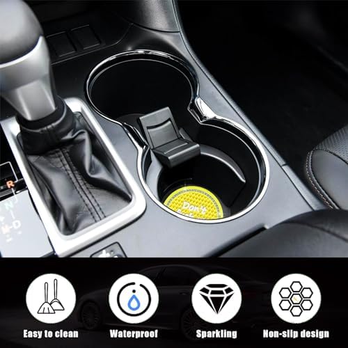 Ziciner 2 Pack Bling Car Cup Holder Coaster, 2.75 Inch Anti-Slip Auto Insert - Image 3
