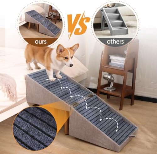 Dog Ramp for Bed Foldable Pet Stairs for High Beds 21.06" H - Image 5