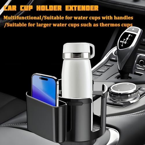 Car Cup Holder Expander, 2 in 1 Expandable Base Vehicle Cupholder Adapter - Image 3