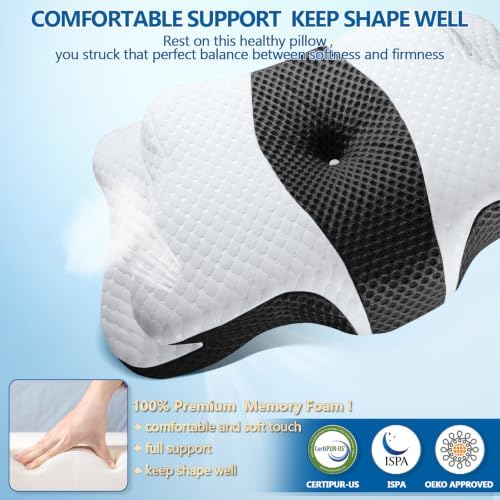CHxxy Memory Foam Pillows, Cervical Pillow - Image 5