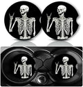 2Pcs Skeleton Car Coasters, 2.75" Neoprene Rubber Cars Cup Holder Coasters by Databa