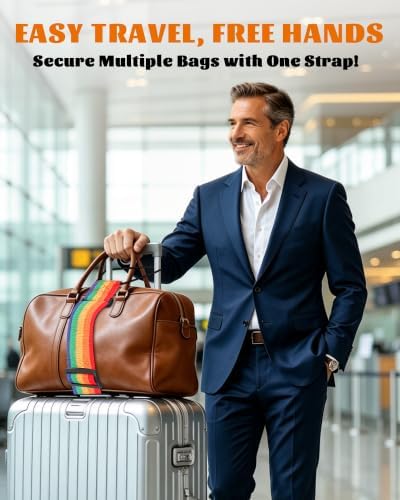 2-Pack Strong Adjustable Luggage Connector Straps - Image 5