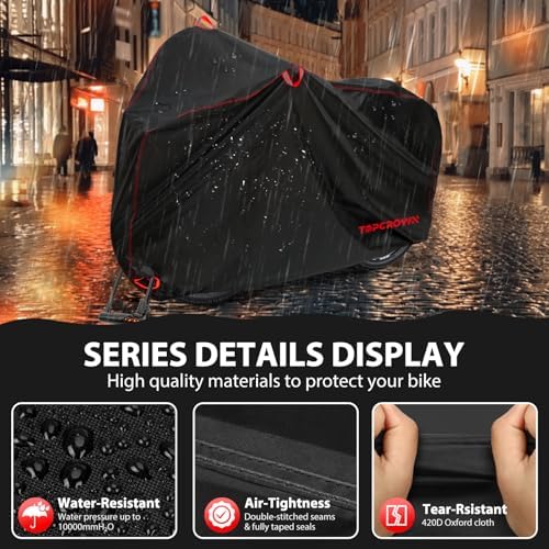 Topcrown Bike Cover Waterproof Outdoor Storage Bicycle Cover - Image 4