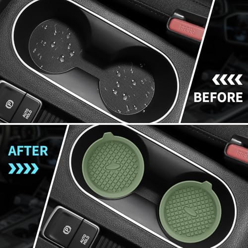 ME.FAN Car Cup Holder Coasters Silicone Cups Mats, Automotive Universal - Image 5